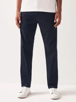 Donkerblauw - Straight fit - Stretchy chino
