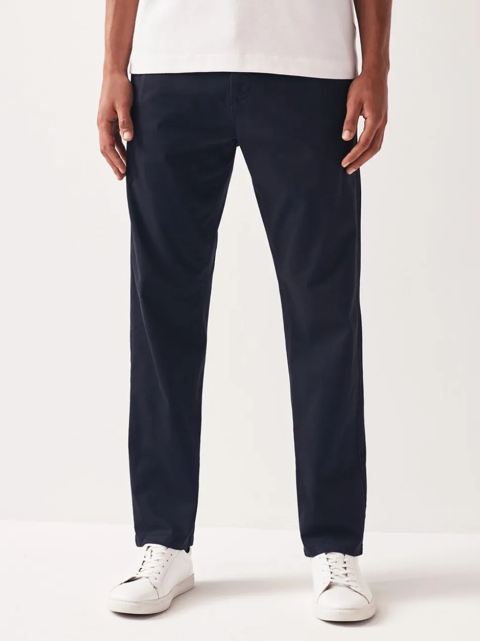 Donkerblauw - Straight fit - Stretchy chino