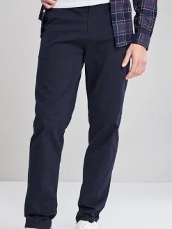 Donkerblauw - Straight fit - Stretchy chino