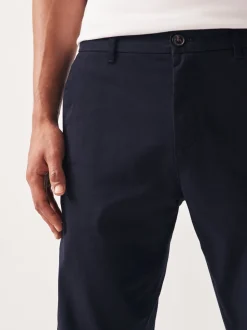 Donkerblauw - Straight fit - Stretchy chino