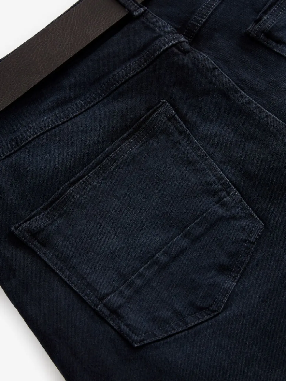 Donkerblauw - Straight fit - Authentic jeans met riem