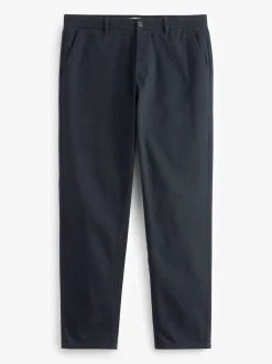 Donkerblauw - Straight-fit chino van 100% katoen