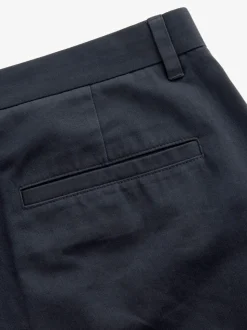 Donkerblauw - Straight-fit chino van 100% katoen