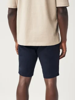 Donkerblauw - Strakke Pasvorm - Chinoshort met stretch
