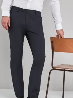Donkerblauw - Strakke Pasvorm - Chique stretchy broek