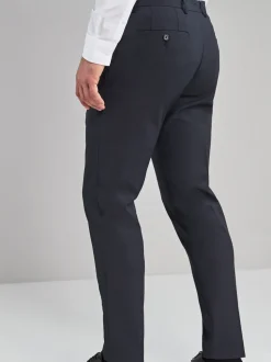 Donkerblauw - Strakke Pasvorm - Chique stretchy broek