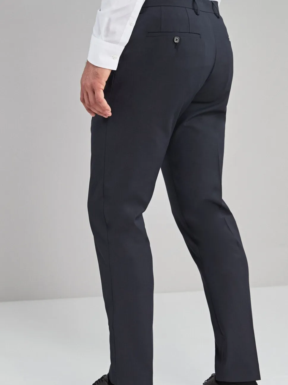 Donkerblauw - Strakke Pasvorm - Chique stretchy broek
