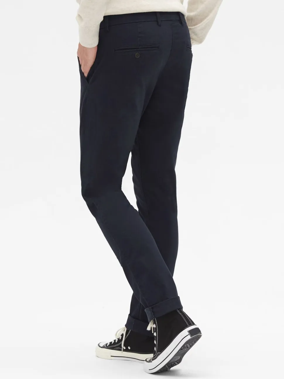 Donkerblauw - Strakke Pasvorm - Gap stretch must-have chinobroek