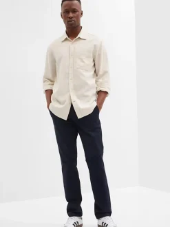Donkerblauw - Strakke Pasvorm - Gap stretch must-have chinobroek