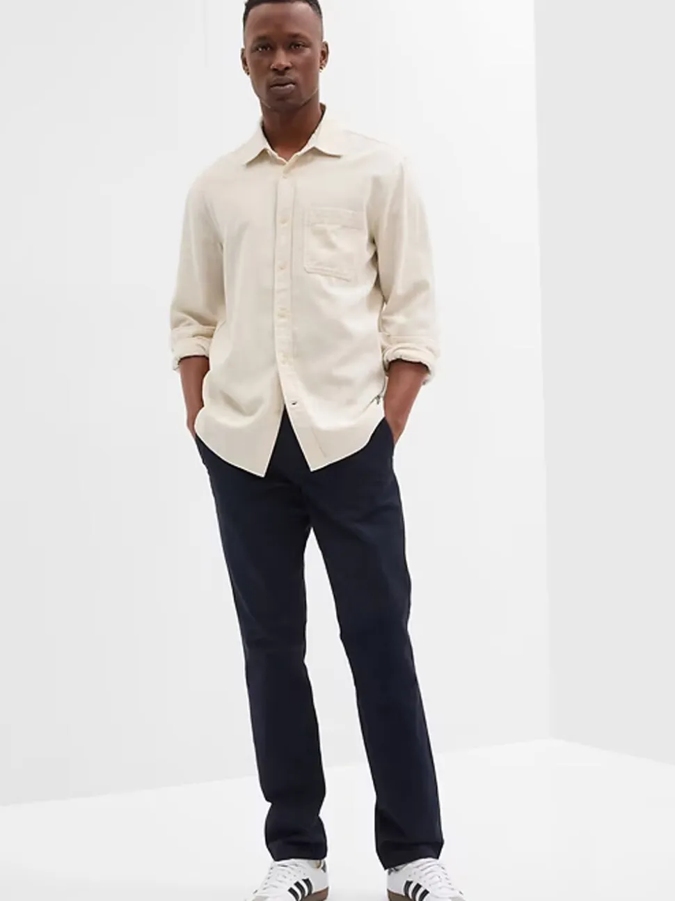 Donkerblauw - Strakke Pasvorm - Gap stretch must-have chinobroek