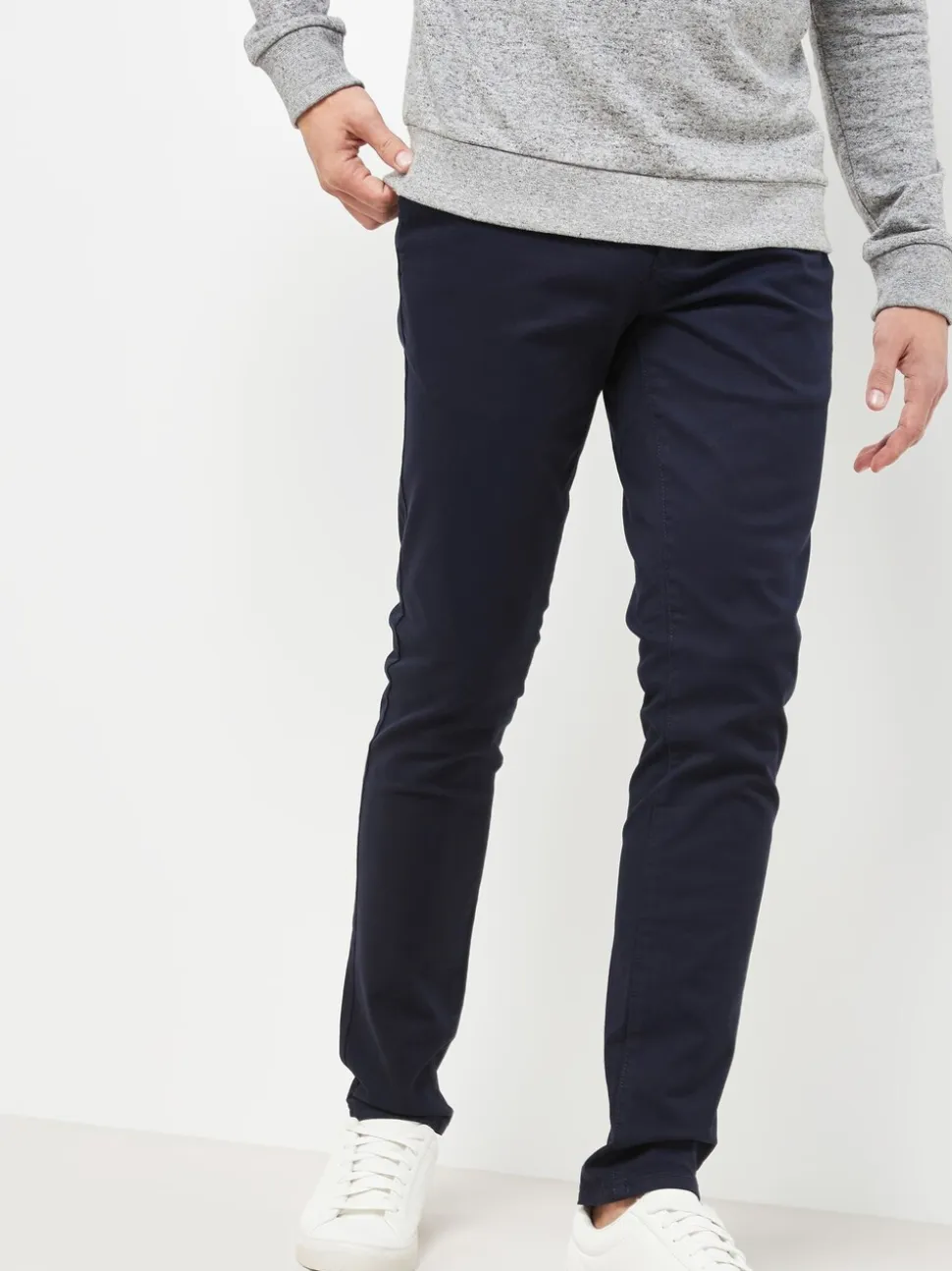 Donkerblauw - Strakke Pasvorm - Stretchy chino
