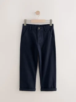 Donkerblauw - Stretchy chino's (3-17jr)