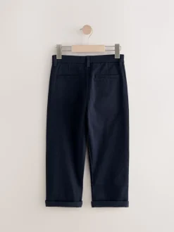 Donkerblauw - Stretchy chino's (3-17jr)
