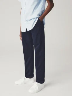 Donkerblauw - Stretchy chino's (3-17jr)