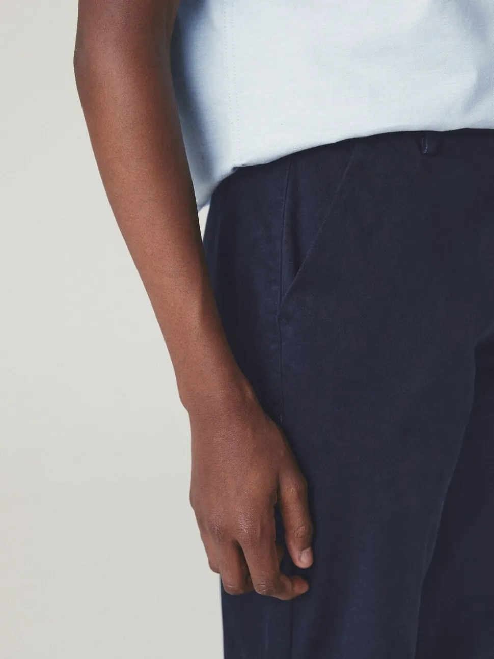 Donkerblauw - Stretchy chino's (3-17jr)