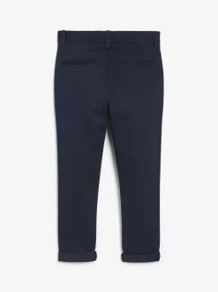 Donkerblauw - Stretchy chino's (3-17jr)