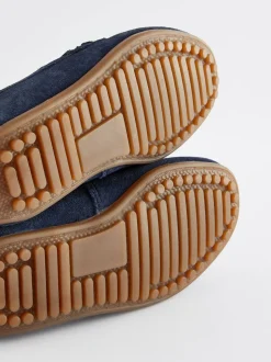 Donkerblauw - Suede Slip-Ons Loafer Shoes