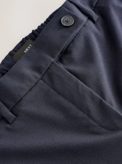 Donkerblauw - Tailored Bootcut Trousers With Wool