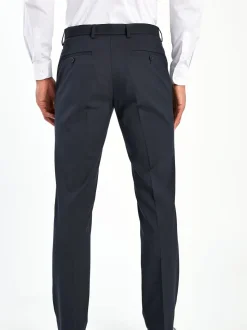 Donkerblauw - Tailored fit - Chique stretchy broek