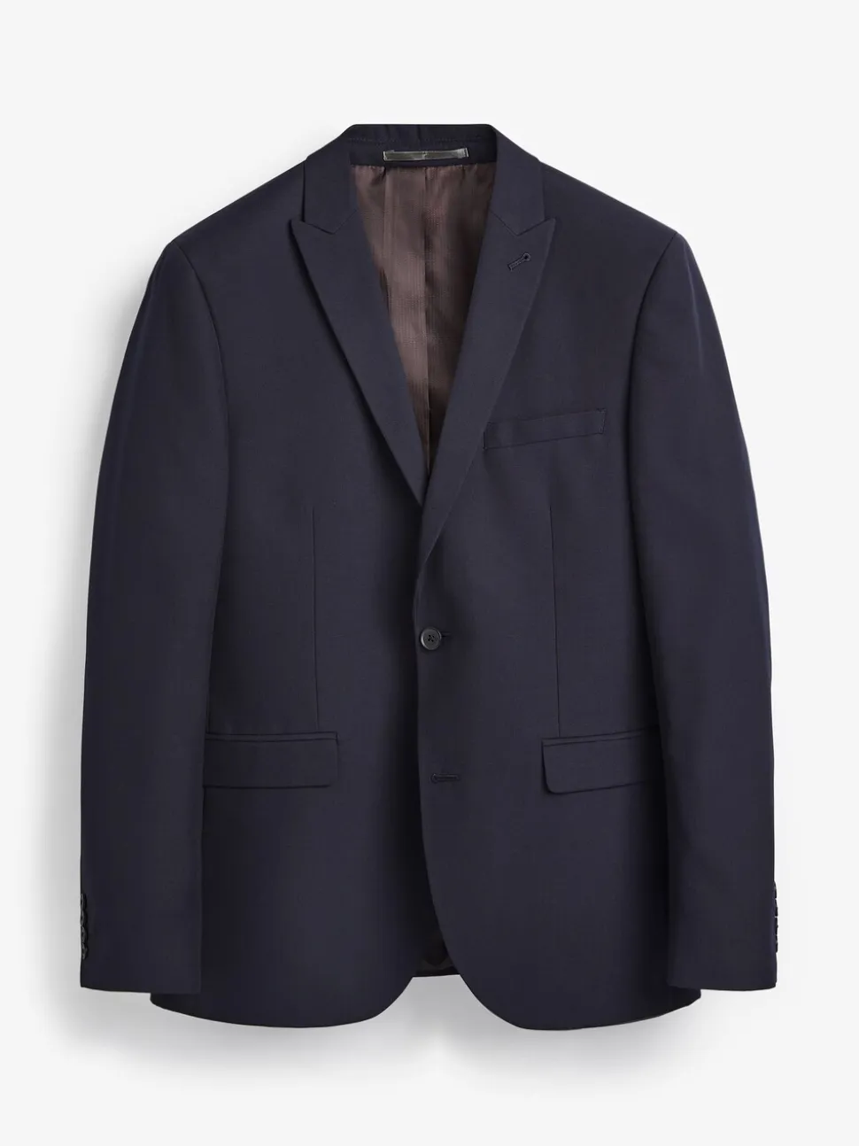 Donkerblauw - Tailored fit - Kostuum met twee knopen: colbert