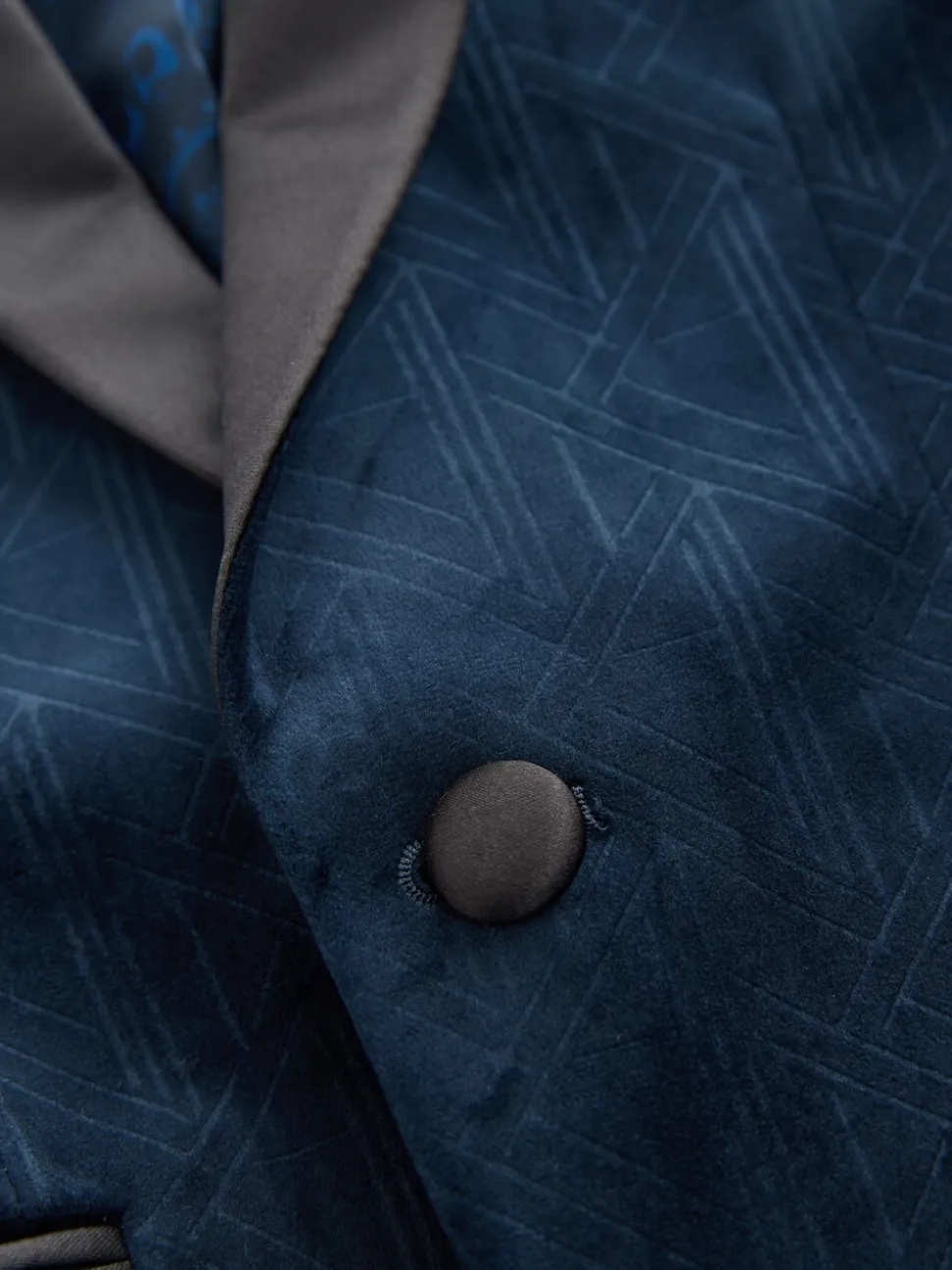 Donkerblauw - Textured Velvet Blazer (3-16yrs)