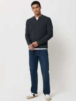 Donkerblauw - ThermoGen - Straight fit - Motionflex jeans
