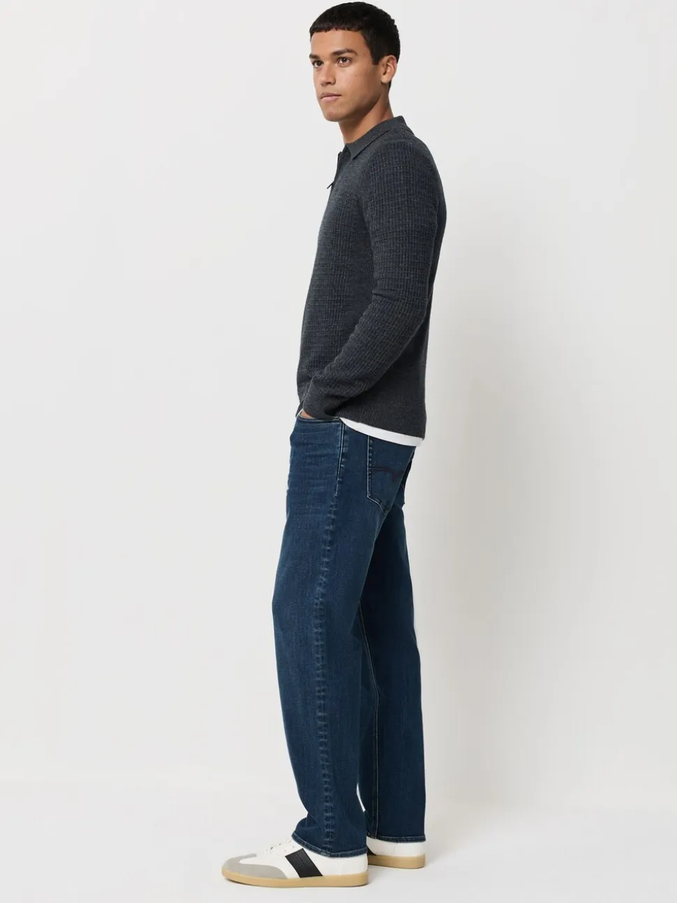 Donkerblauw - ThermoGen - Straight fit - Motionflex jeans