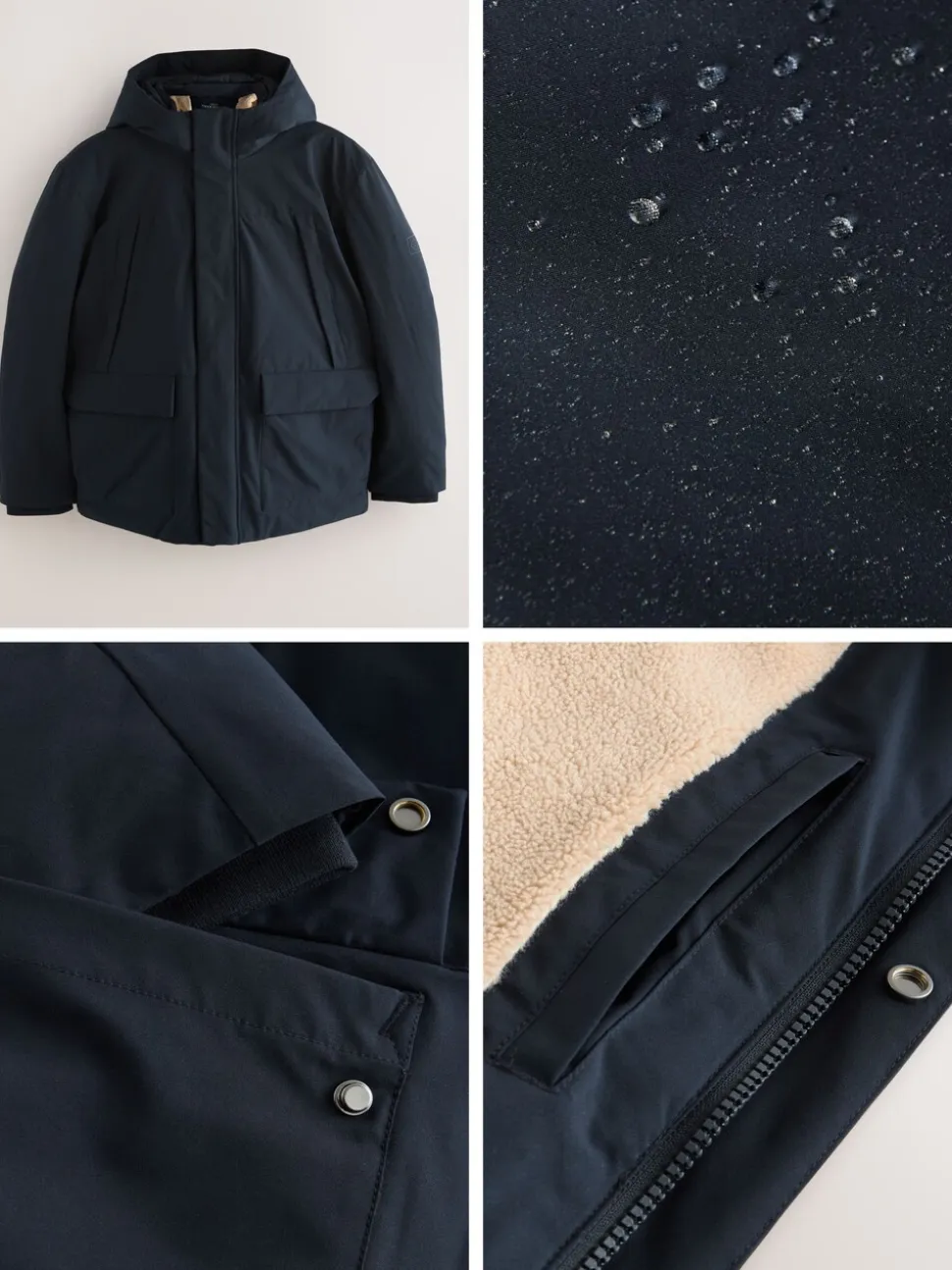 Donkerblauw - ThermoGen Parka Jack met Borg voering