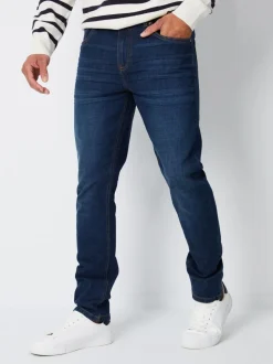 Donkerblauw - Threadbare - Slim-fit jeans met stretch