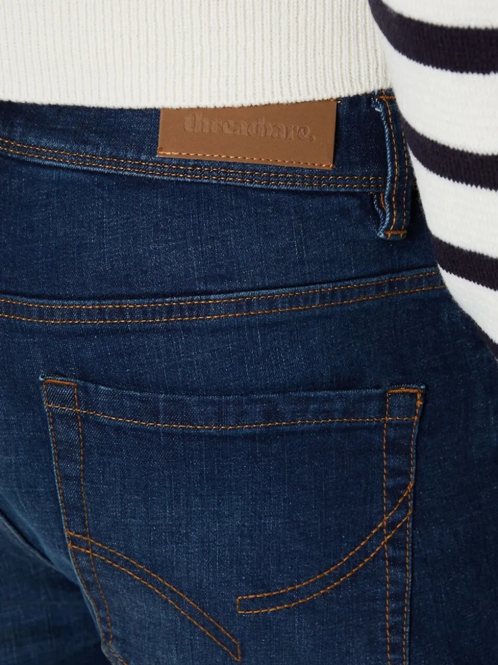 Donkerblauw - Threadbare - Slim-fit jeans met stretch