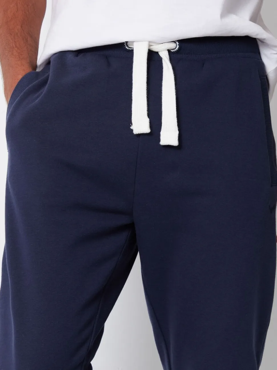 Donkerblauw - Threadbare joggingbroek met rechte pijpen