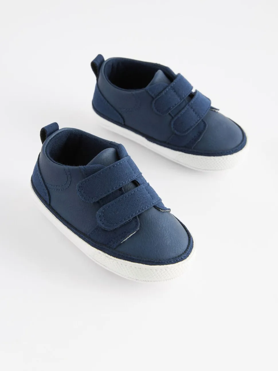 Donkerblauw - Touch Fastening Baby Trainers (0-2mths)