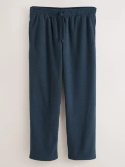 Donkerblauw - Towelling Long Sleeve Trophy Neck Pyjamas Set