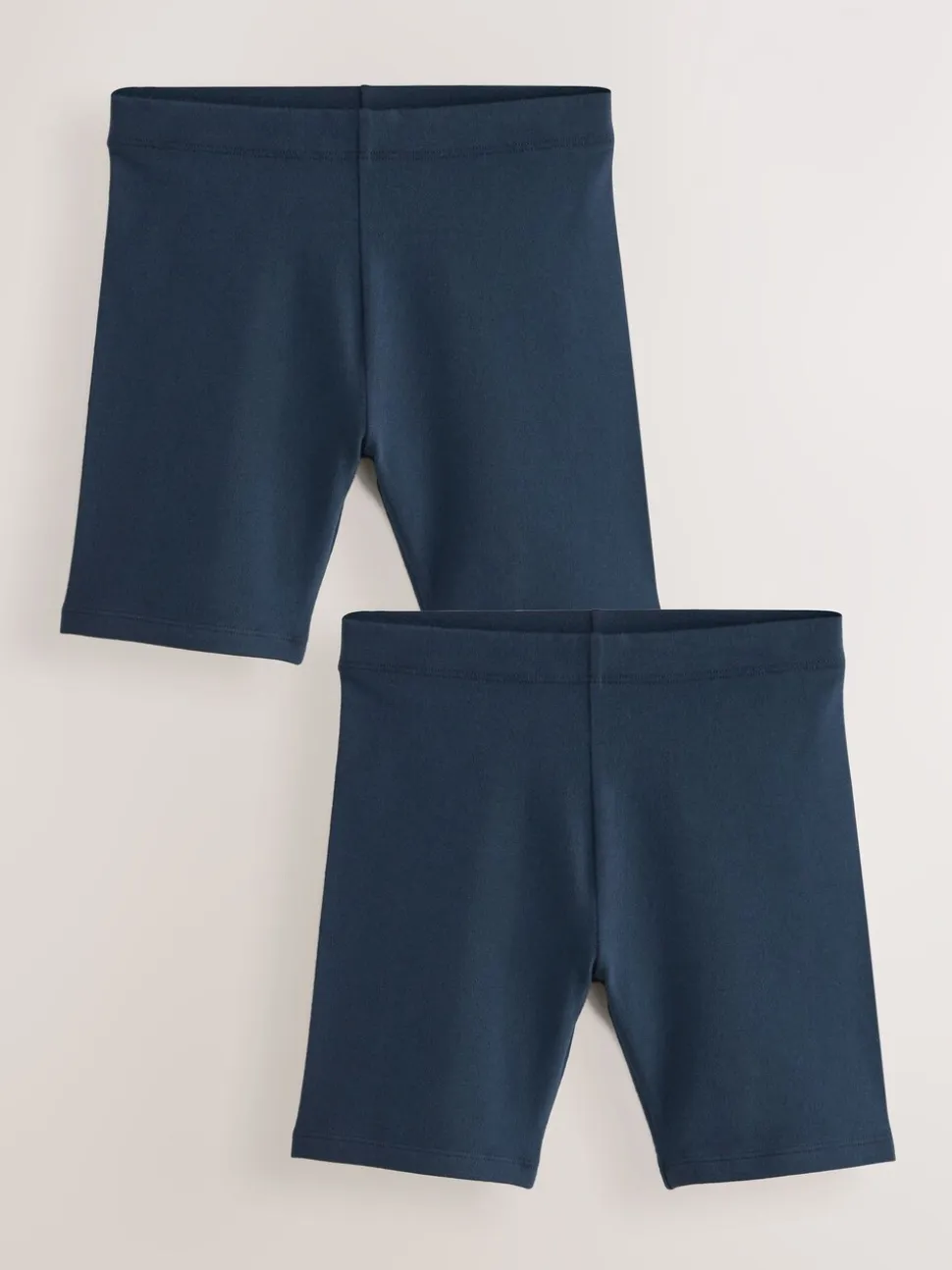 Donkerblauw - Verpakking van 2 stretchy fietsshorts met hoog katoengehalte (3-16jr)