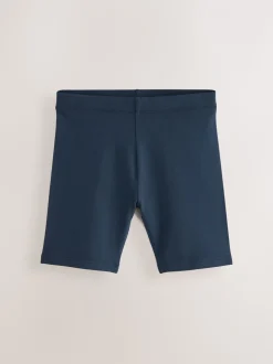 Donkerblauw - Verpakking van 2 stretchy fietsshorts met hoog katoengehalte (3-16jr)