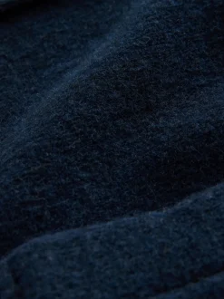 Donkerblauw - Wool Look Fleece Cardigan
