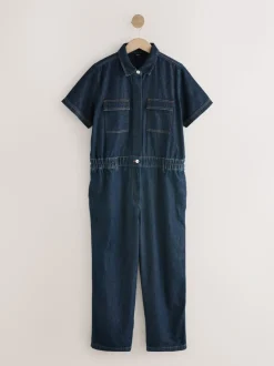 Donkerblauw - 100{Zwangerschapspakje van denim katoen