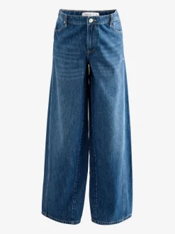 Donkerblauw - Zwangerschapsjeans met wijde pijpen van 100% katoen