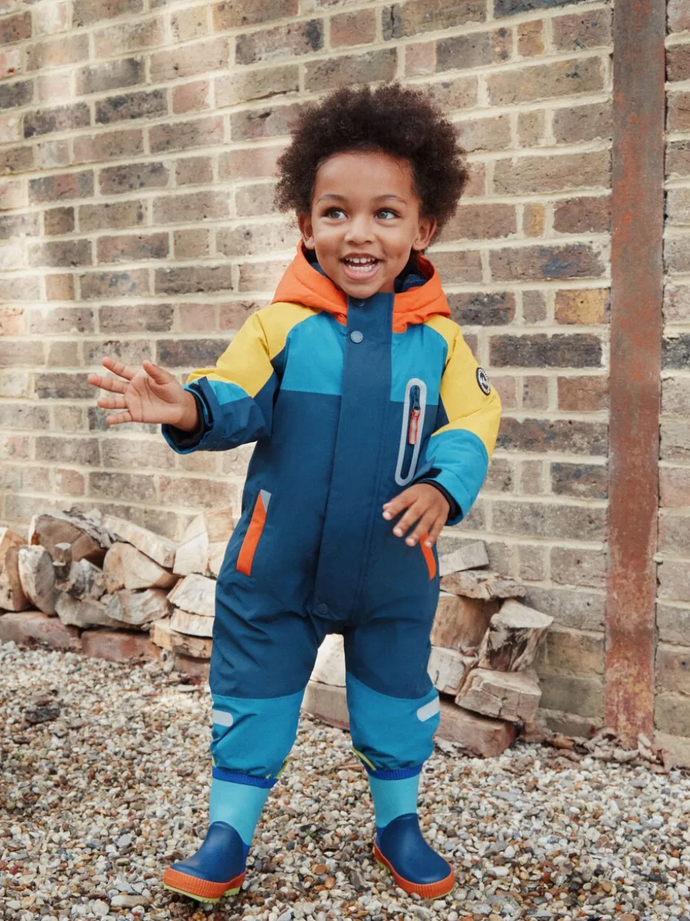Donkerblauw colourblocking - Waterdicht sneeuwpak (3 mnd-7 jr)