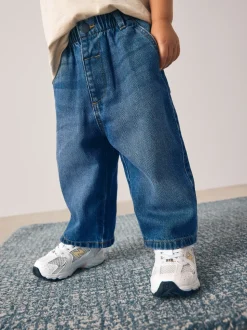 Donkerblauw denim - Jeans met wijde pijpen (3 mnd-7 jr)