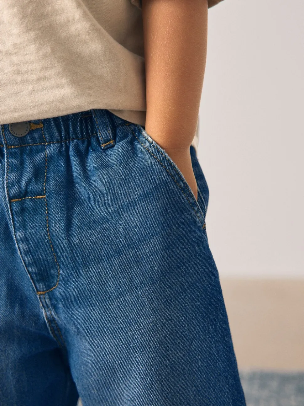 Donkerblauw denim - Jeans met wijde pijpen (3 mnd-7 jr)