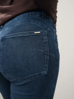 Donkerblauw denim - Skinny jeans met verlengings- en afslankeffect