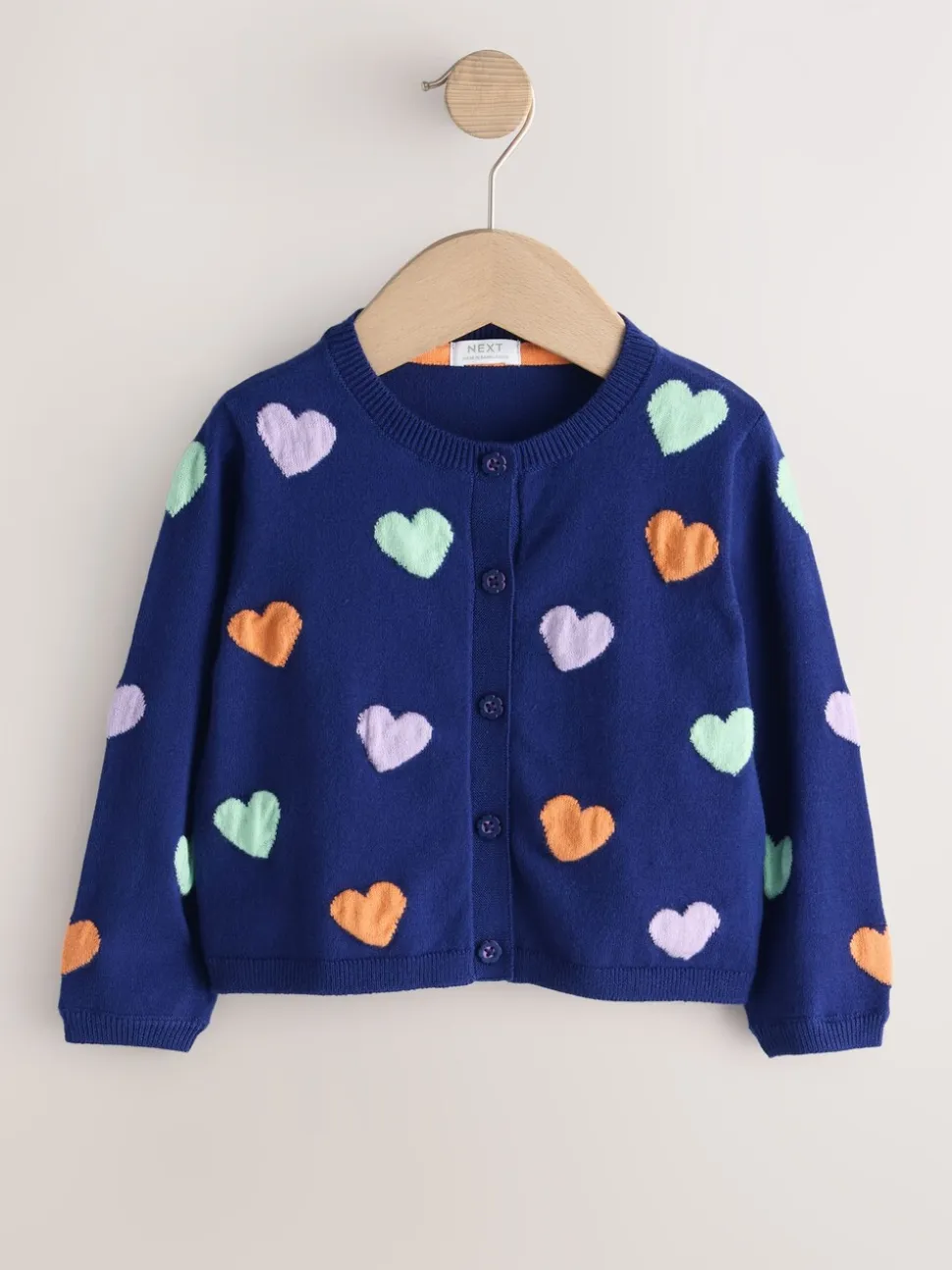 Donkerblauw hartjes - Vest (3 mnd-10 jr)