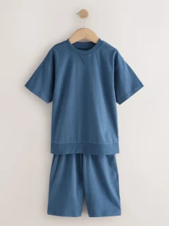 Donkerblauw/grijs - Pyjama met korte pijpen 3 stuks (3-16jaar) (3-16jaar)
