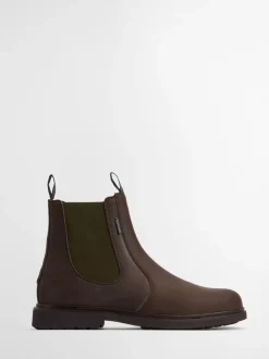 Donkerbruin - Barbour® Hale leren Chelsea laars