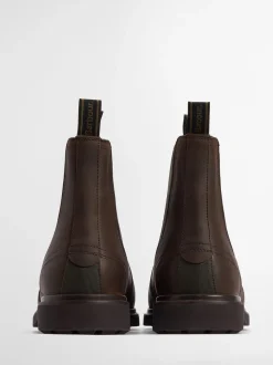 Donkerbruin - Barbour® Hale leren Chelsea laars