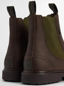 Donkerbruin - Barbour® Hale leren Chelsea laars