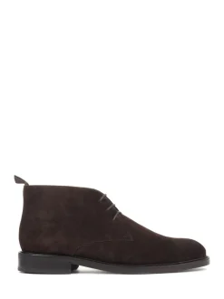 Donkerbruin - Jones Bootmaker - Deacon suède chukkalaarzen