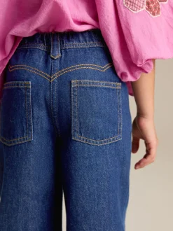 Donkere inktblauwe wassing - Jeans met wijde pijpen (3-16 jr)
