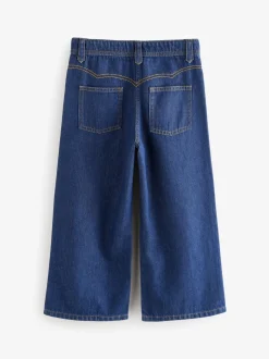 Donkere inktblauwe wassing - Jeans met wijde pijpen (3-16 jr)
